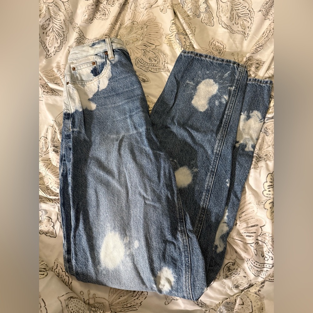 PacSun Blue Tie-Dye Boyfriend Jeans